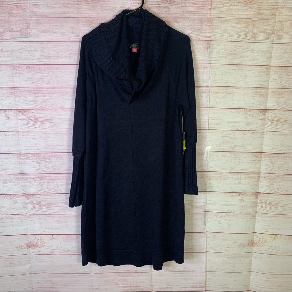 Vince Camuto NWT cowl Neck‎ Navy Blue Sweater Dress Size Medium